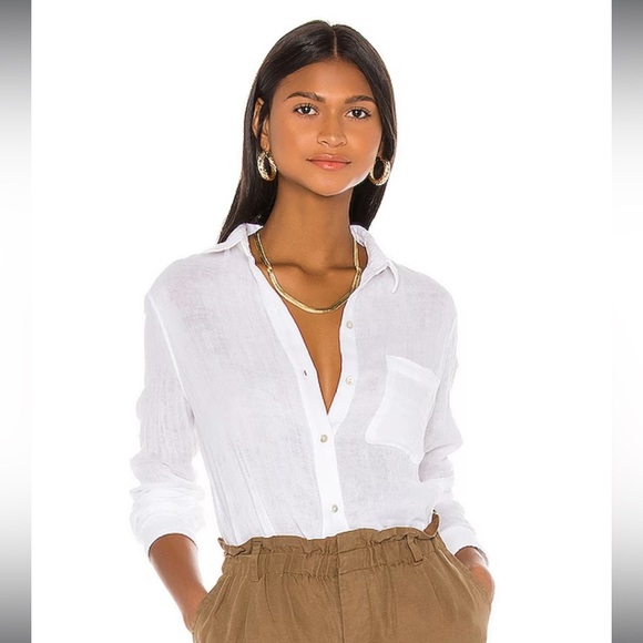 Rails XS White Button Down in White - Picture 1 of 2